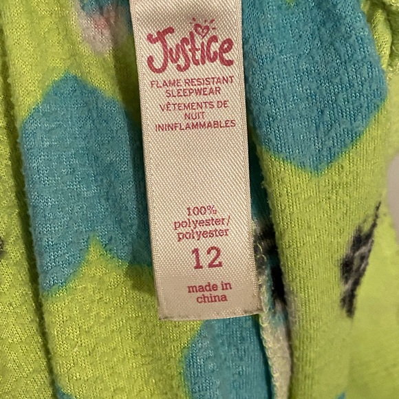 Justice girls size 12 pajama set - Picture 6 of 6